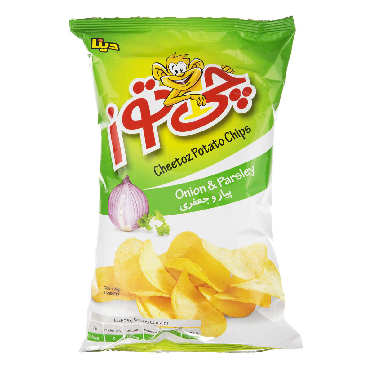 چی توز چیپس پیاز و جعفری متوسط 65گ