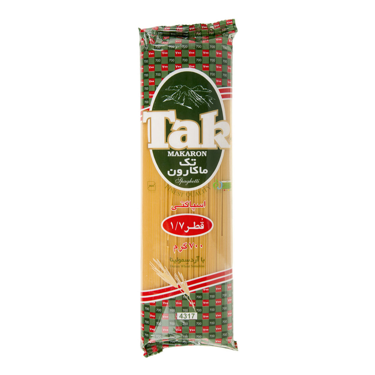 تک ماکارون اسپاگتی1/7 ساده 700گ