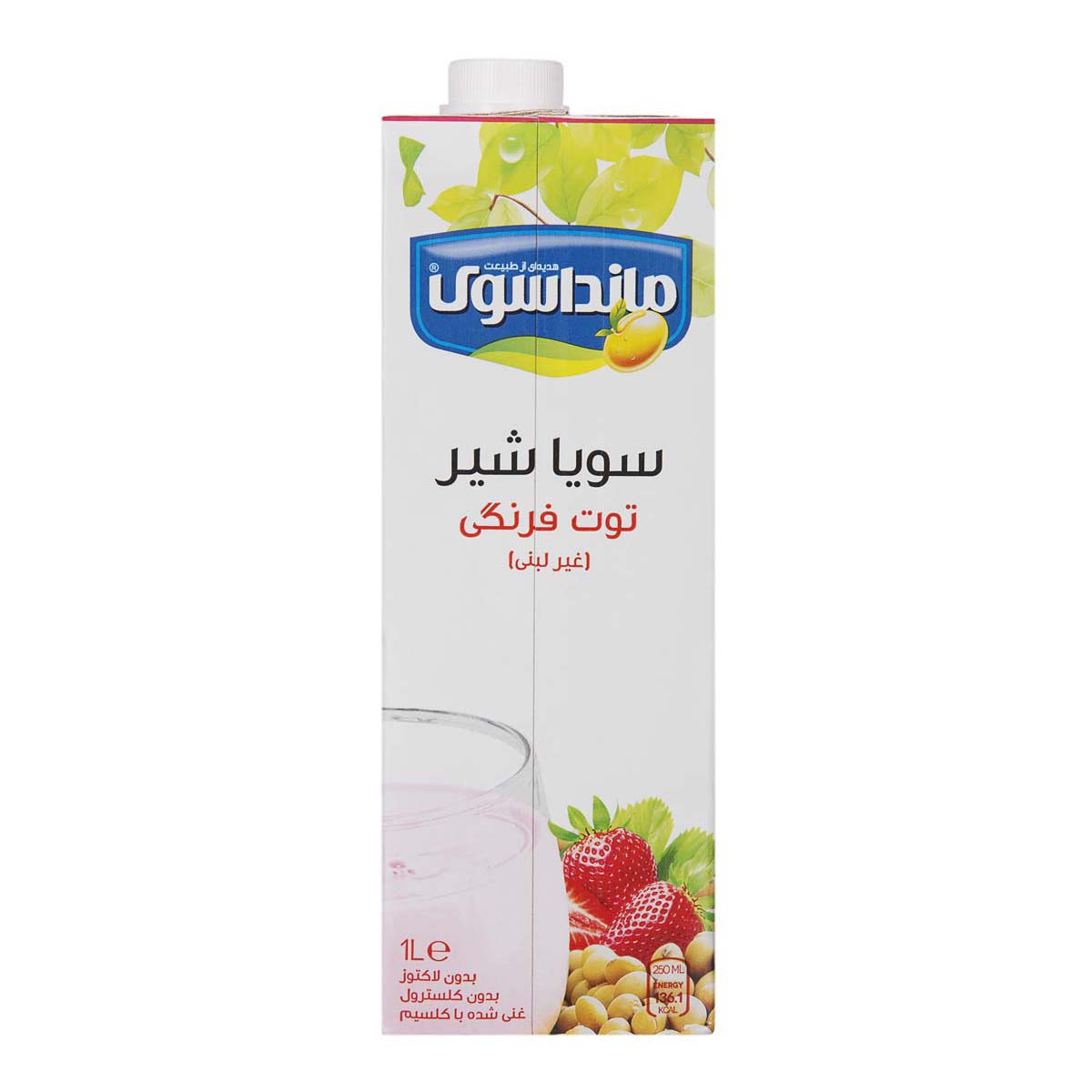 مانداسوی شیر سویا توت فرنگی 1000م