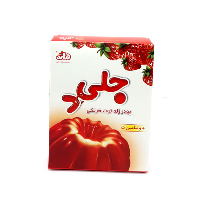دراژه پودر ژله توت فرنگی 100 گرم