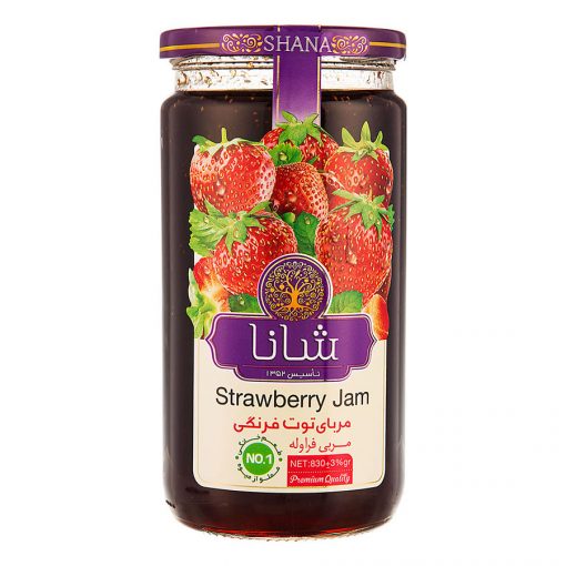 شانا مربا توت فرنگی شیشه بلند310گ