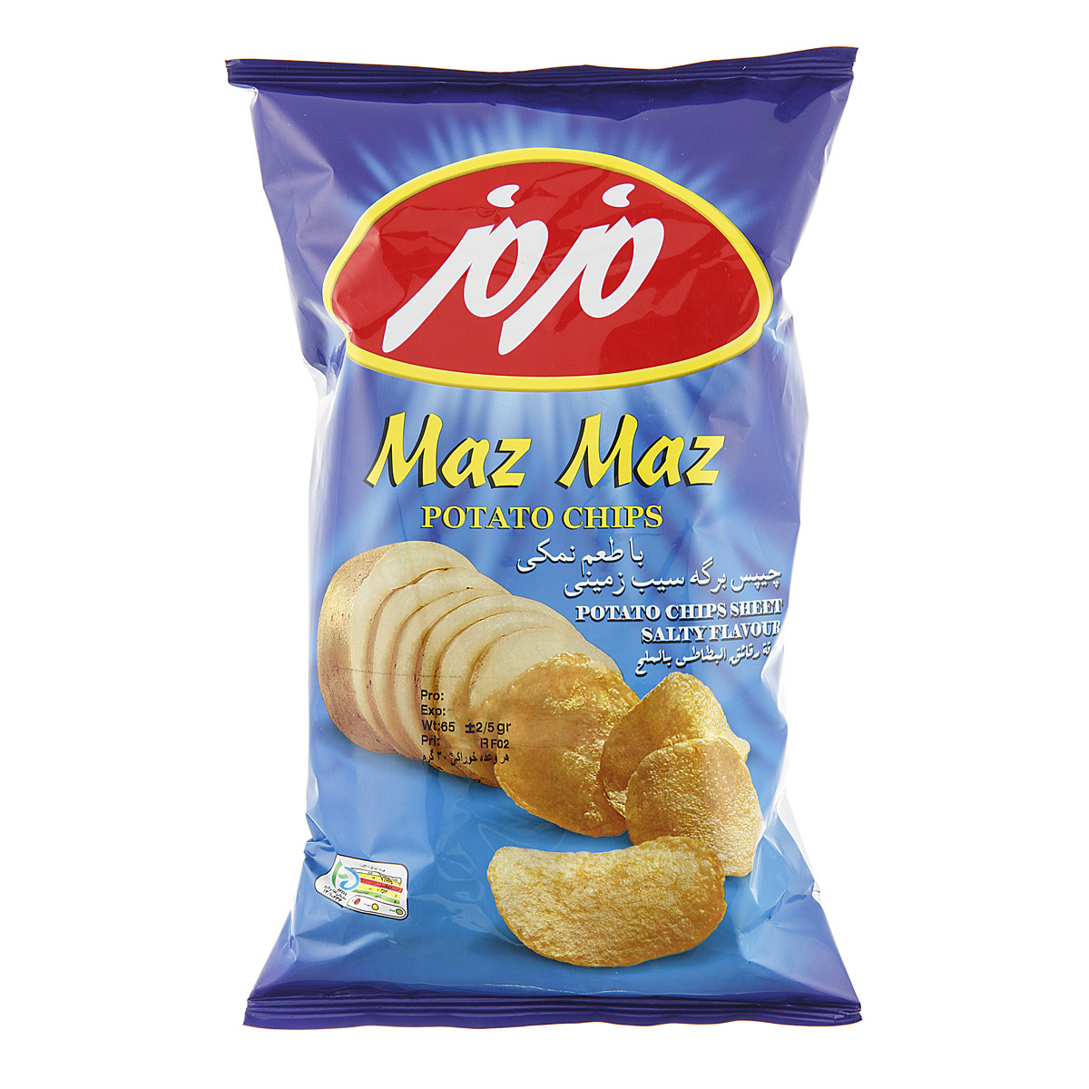 مزمز چیپس ساده  60گ