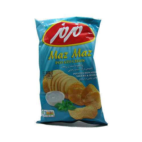 مزمز چیپس ماست و ریحان متوسط65گ