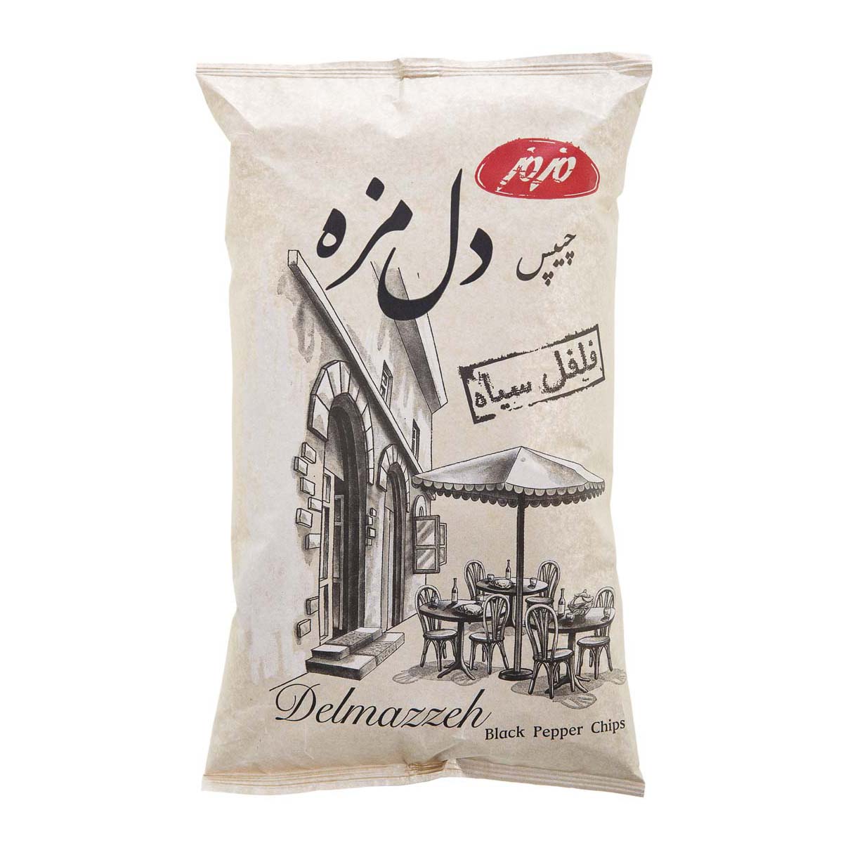 مزمز چیپس دل مزه فلفل سیاه خانواده180گ